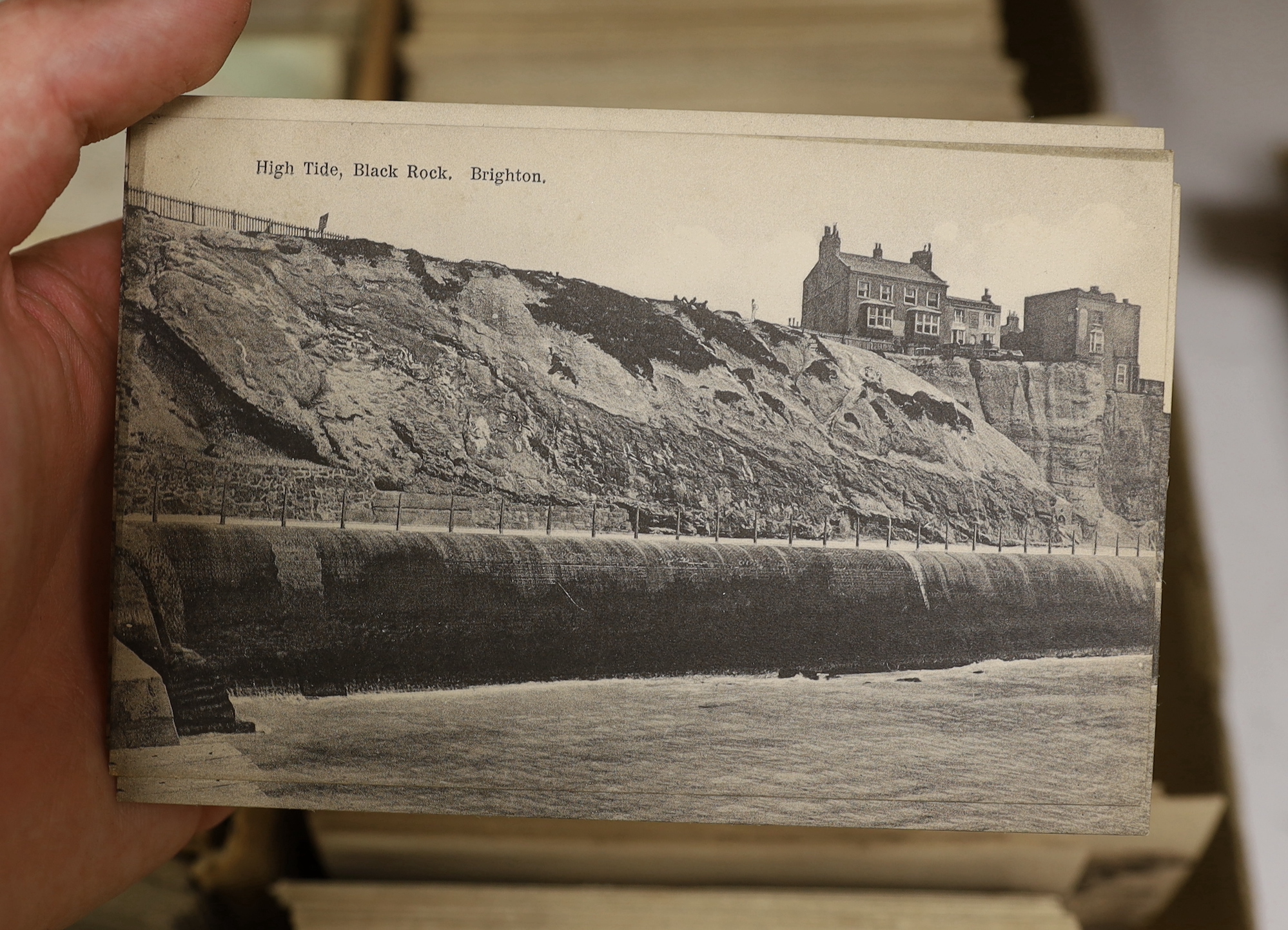 Shop stock of unused local interest postcards including Brighton, Hove and Sussex